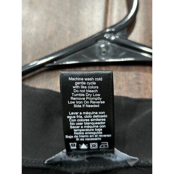 Notations Petite Flutter Sleeve Black Knot Front Blouse Sz LP - Picture 7 of 8